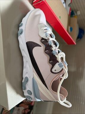 Nike Kids' Pink and Black React-Style Sneaker